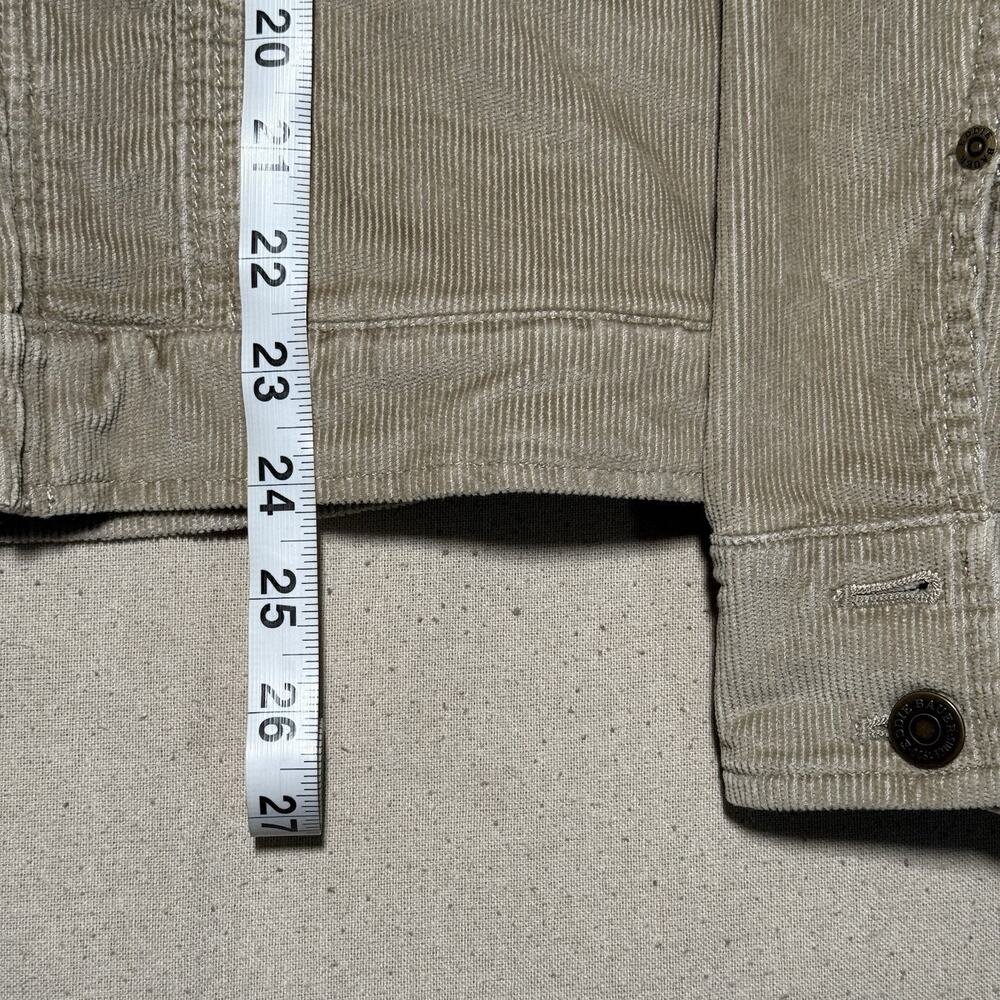 Eddie Bauer Tan Corduroy Jacket Womens Size Large Zip Up With Pockets - Picture 6 of 8